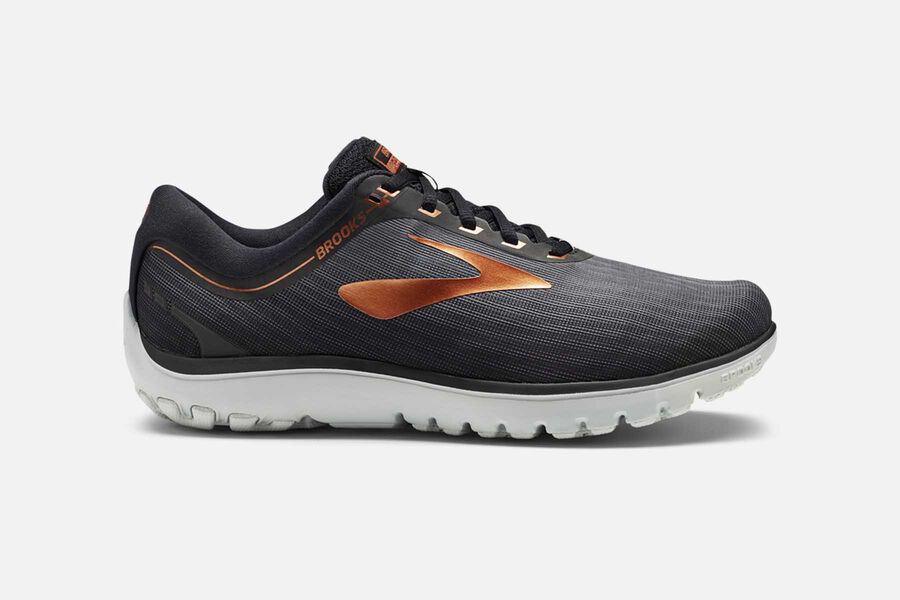 Brooks Men's PureFlow 7 Road Running Shoes Grey/Black/Copper ( DXMAT6812 )